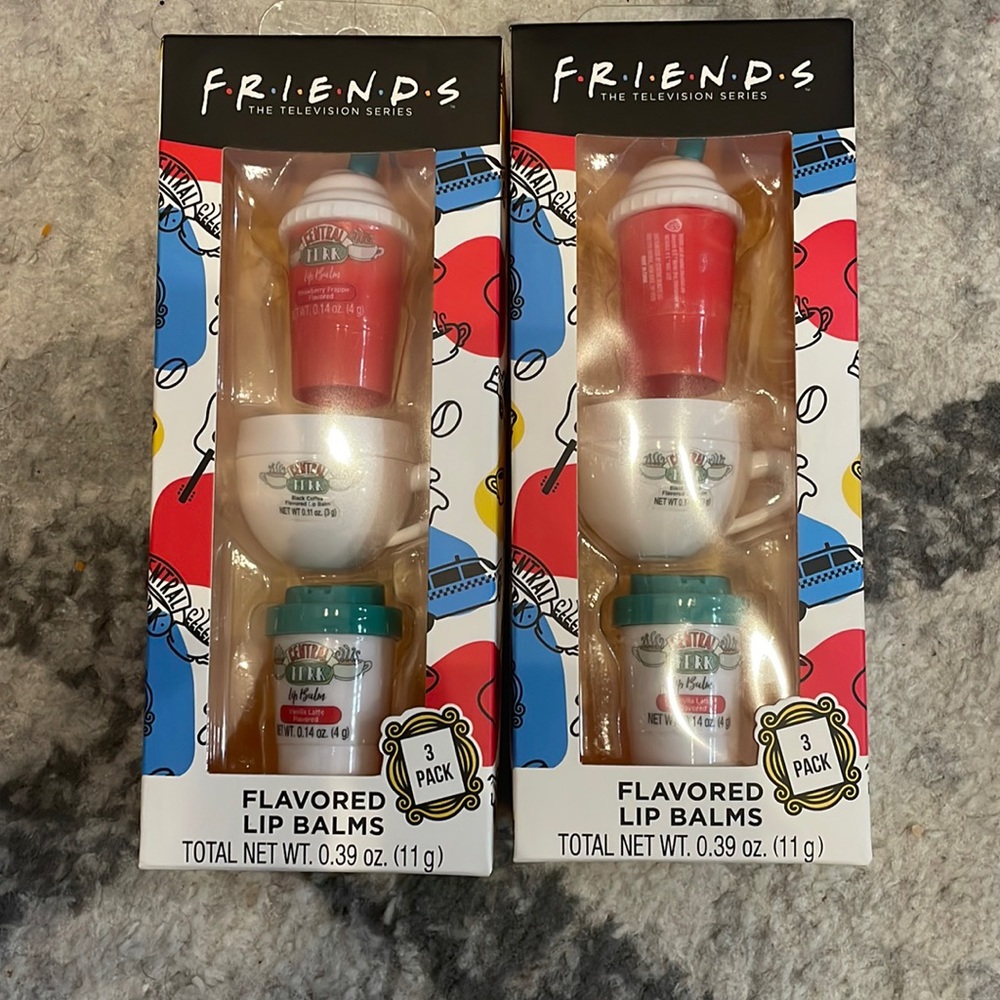 2 PACKS OF 3 Friends lip balm set